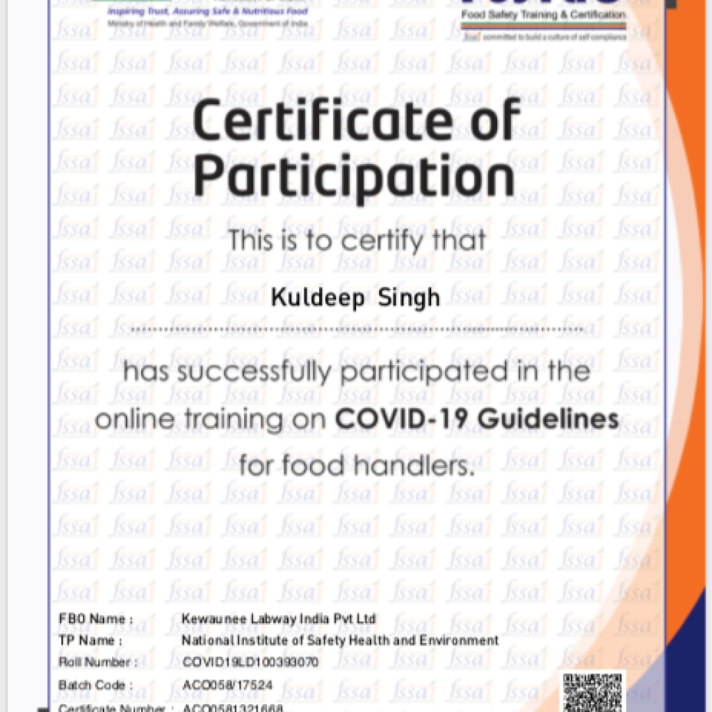 Fostac Certificate