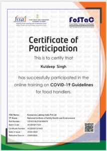Fostac Certificate