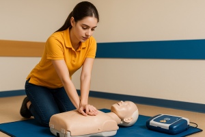 First Aid and CPR Training with AED